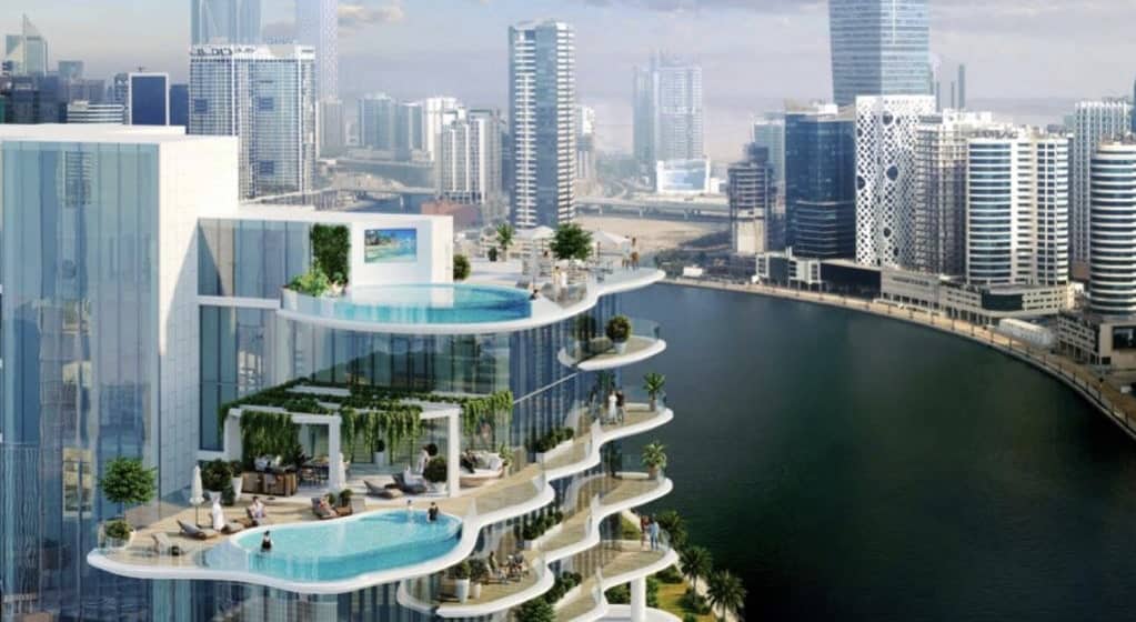 Chic-Tower-Dubai-Pool-balcony