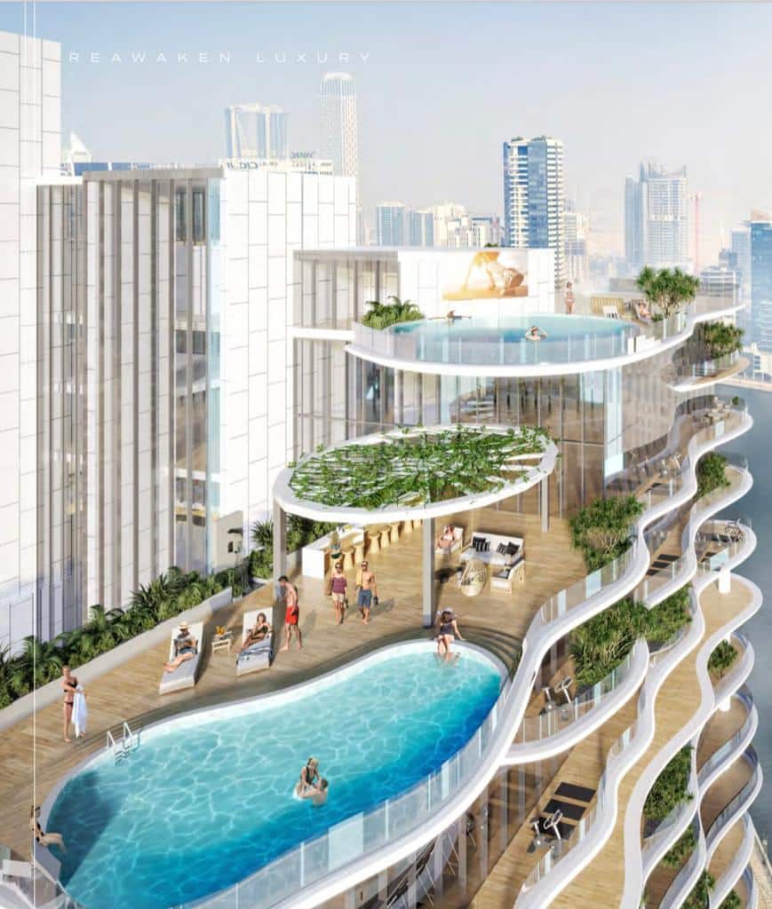 Chic-Tower-Dubai-pool-view-2